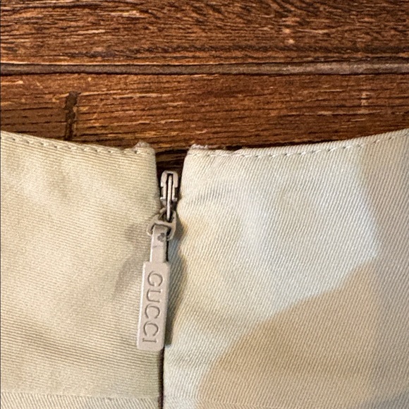 Gucci 2010 Faux Wrap Mini Dress Sage Green Bamboo Buckle IT 40 US 4/6 - Picture 4 of 9